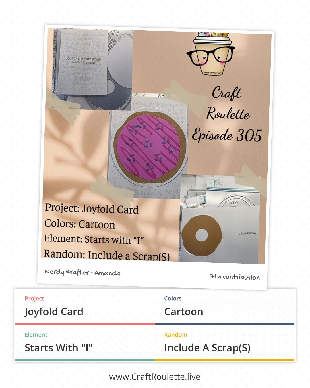 Craft Roulette #305 – A-Glaze-ing Joyfold Birthday Fun!